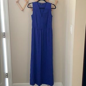 Madewell satin blue maxi dress